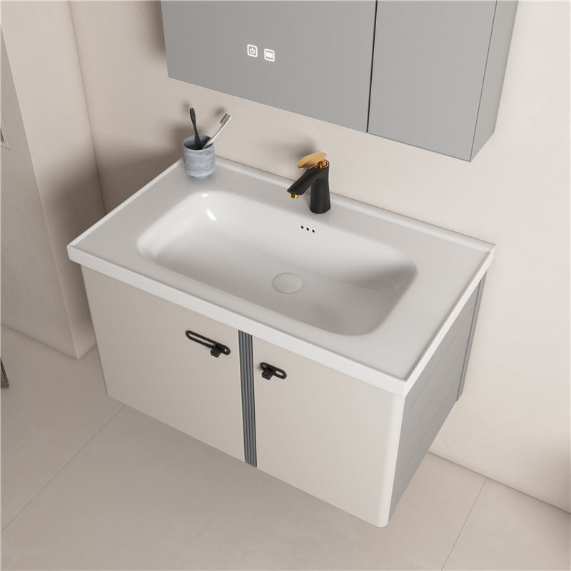 Kabinet simpanan bilik mandi pintar cermin keluli tahan karat aluminium QW- 