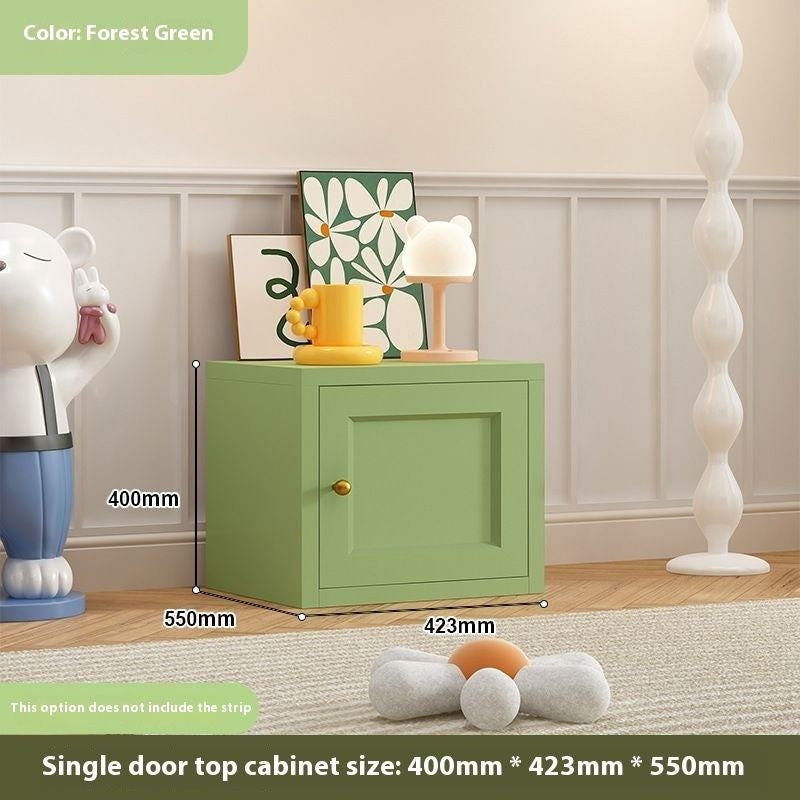 Cream Windbreaker Bedroom Home Iron Wardrobe Three-Door Storage Cabinet Easy Combination