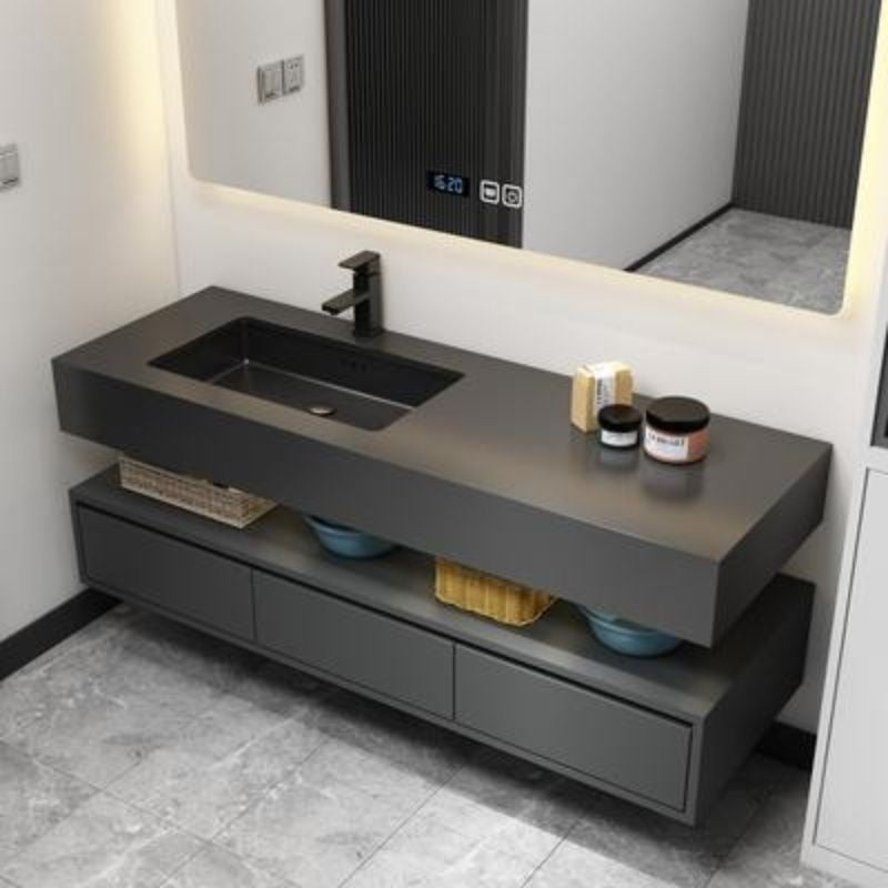 QW- Custom-made Premium Storage Cabinet Sink Set Smart Mirror Bathroom