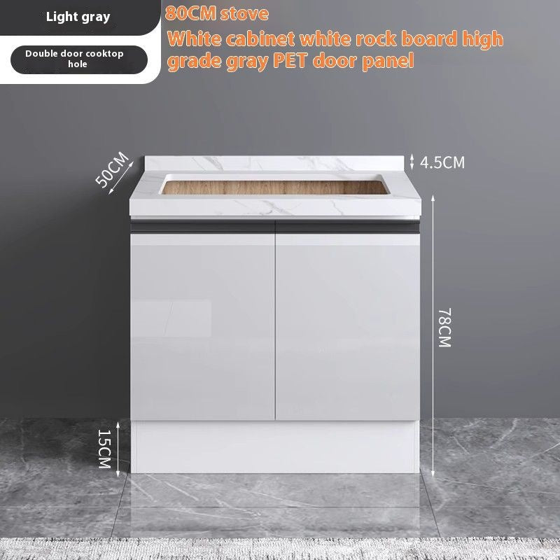 QW- Aluminum Alloy Kitchen Storage Cabinet with Free Sink