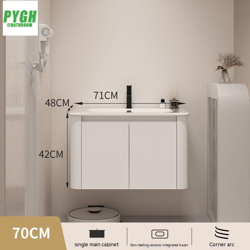 QW- Basin space aluminum integrated basin cabinet, bathroom mirror, storage cabinet
