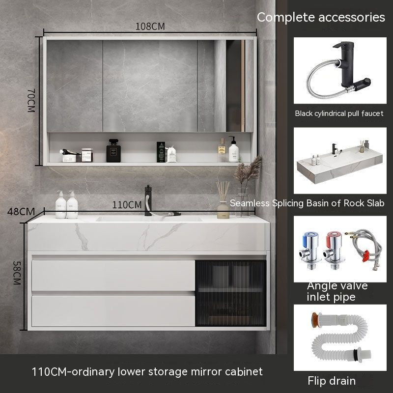 QW- Smart Bathroom, Mirror Bathroom Storage Cabinet, Basin Set