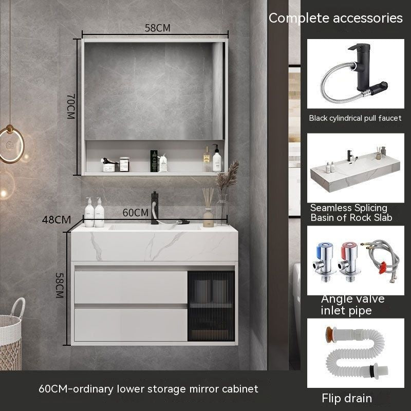 QW- Smart Bathroom, Mirror Bathroom Storage Cabinet, Basin Set