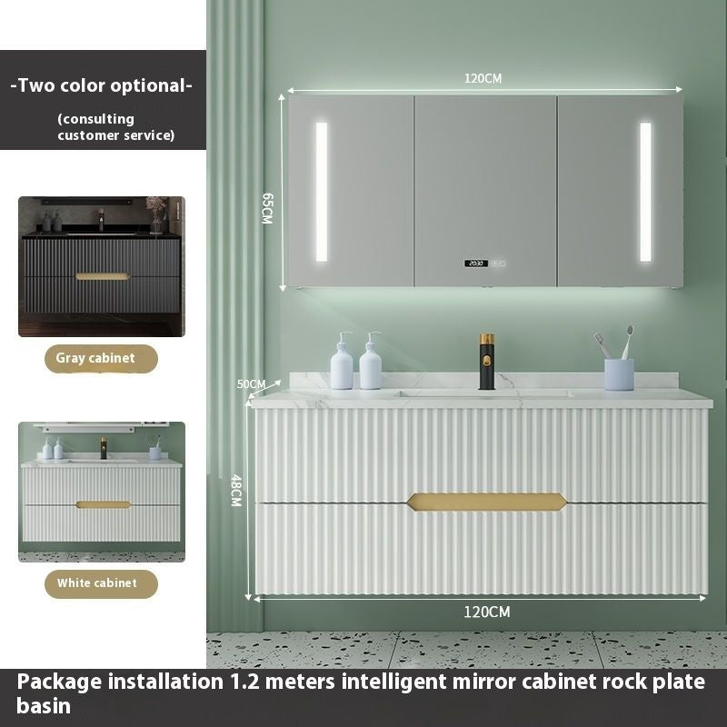QW- Smart Bathroom, Mirror Bathroom Storage Cabinet, Basin Set