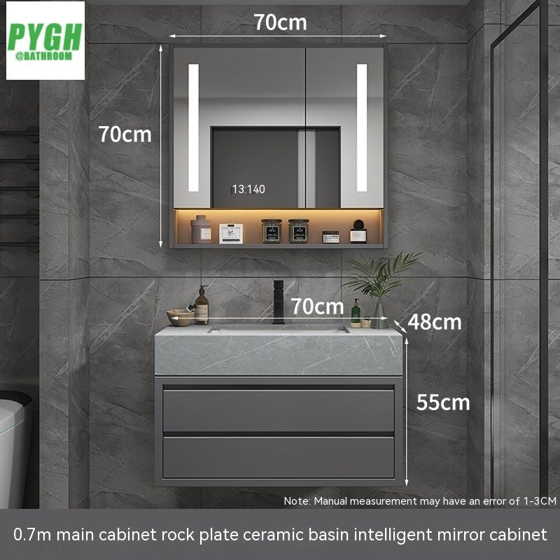 QW- Real wood storage smart mirror bathroom, sink cabinet for bathroom