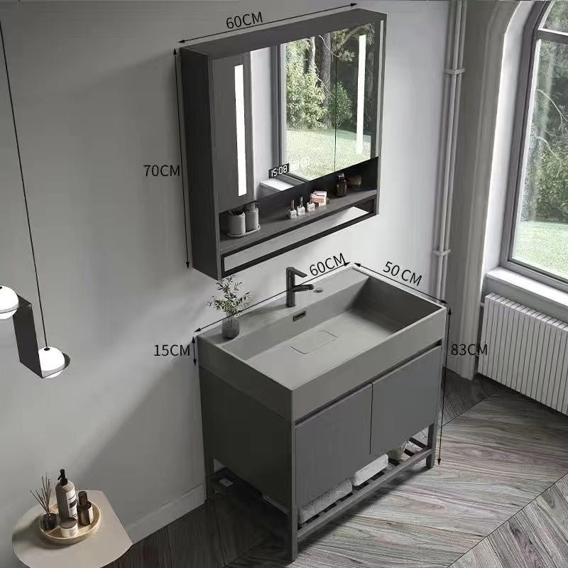 QW- Smart Mirror Real Wood Storage Bathroom Wash Cabinet