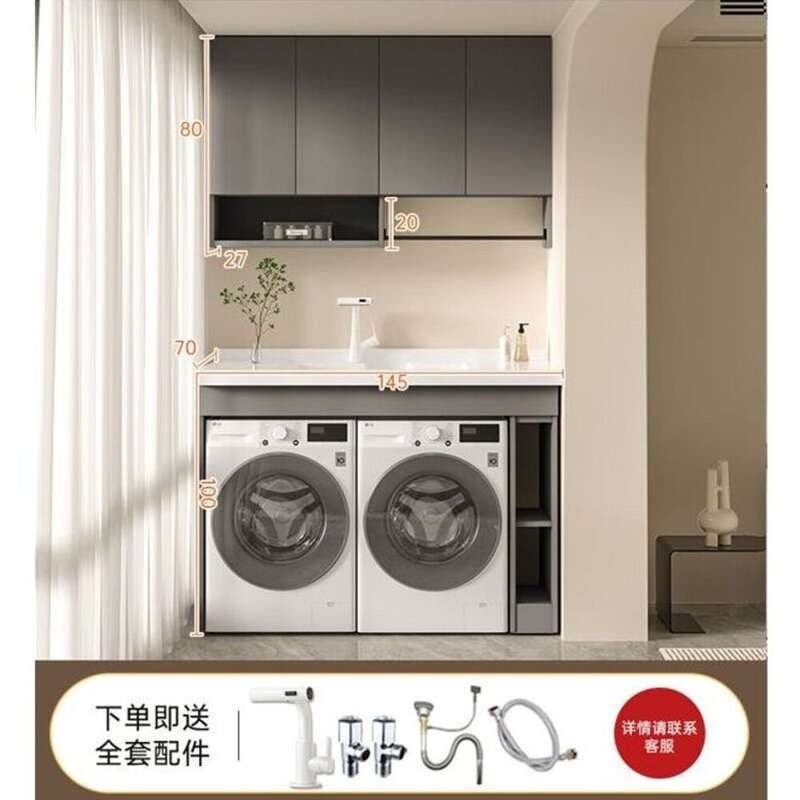 Set sinki bilik mandi aluminium QW- Kabinet simpanan bilik mandi Penyesuaian diterima 