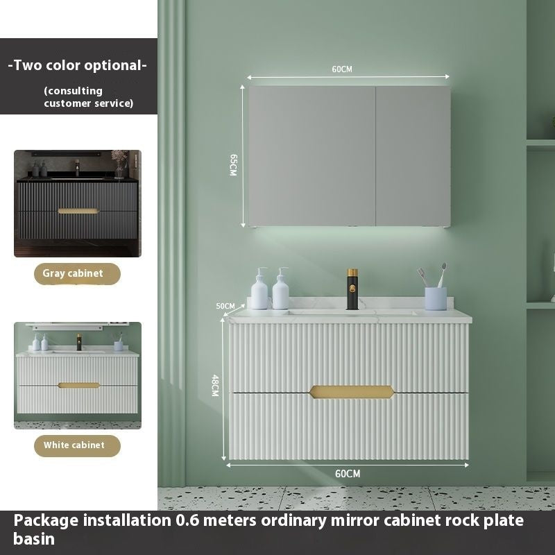 QW- Smart Bathroom, Mirror Bathroom Storage Cabinet, Basin Set