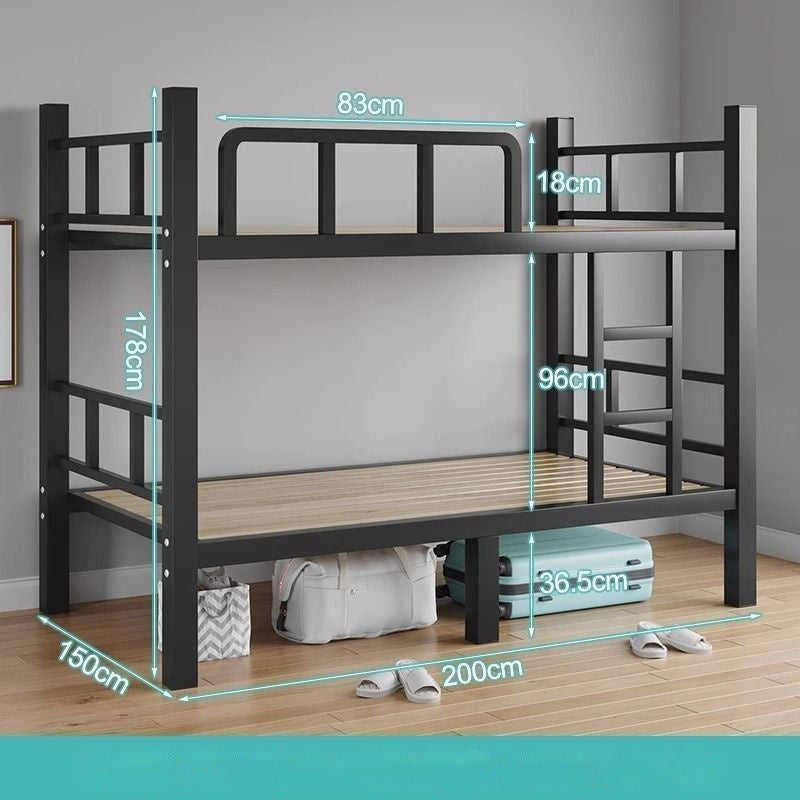 Two-story upper and lower beds, frame steel two-story apartment single bed, double bed
