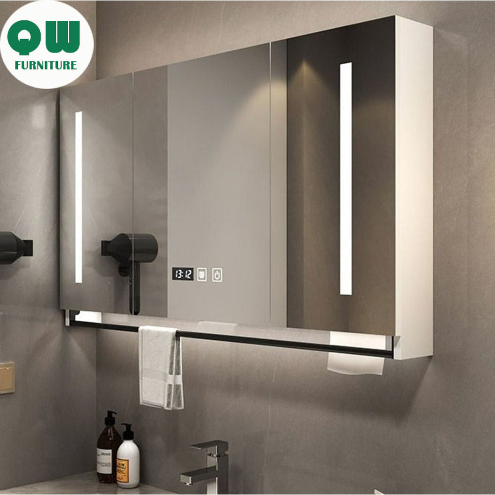 QW- Made of Real Wood Smart Mirror in the Bathroom Storage Cabinet