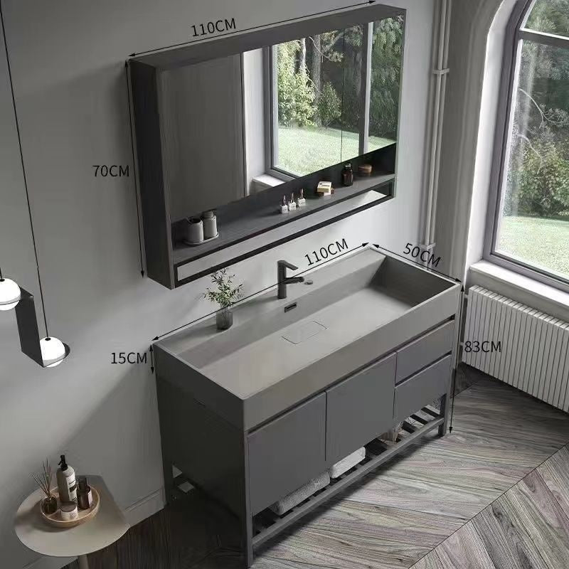 QW- Smart Mirror Real Wood Storage Bathroom Wash Cabinet