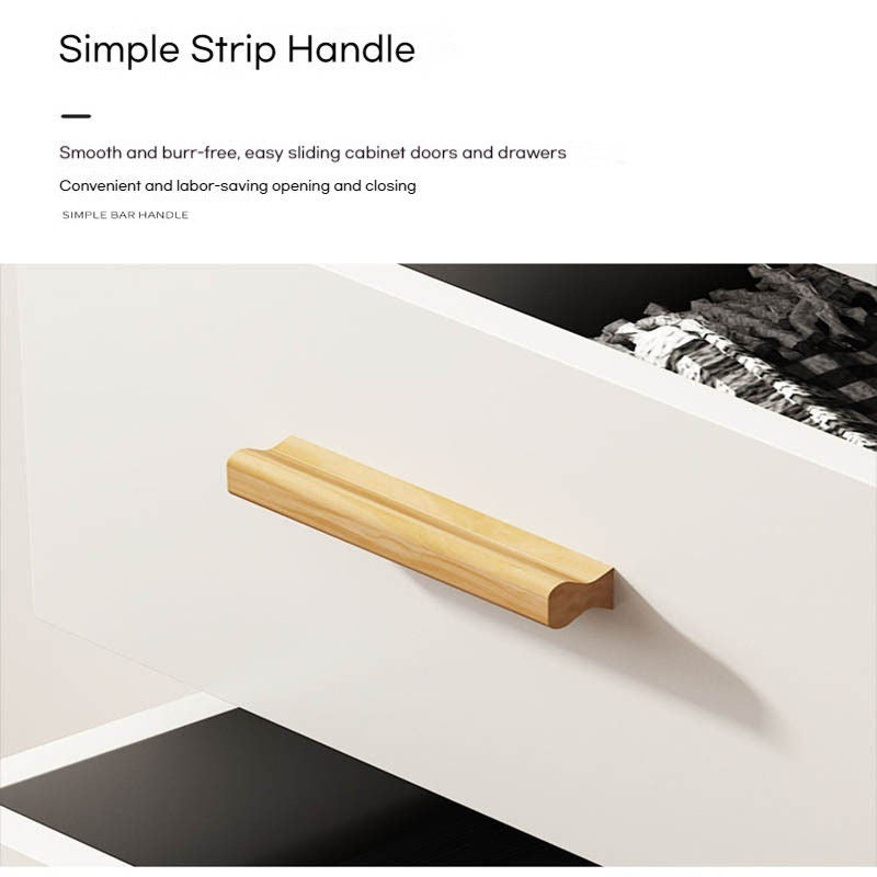 Solid Wood Home Bedroom Easy Assembly Rental House Wardrobe Simple Modern Small Sliding Style Storage Cabinet