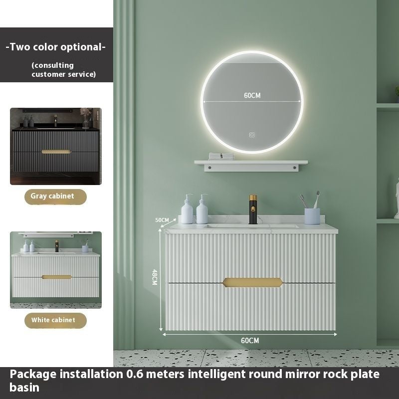 QW- Smart Bathroom, Mirror Bathroom Storage Cabinet, Basin Set