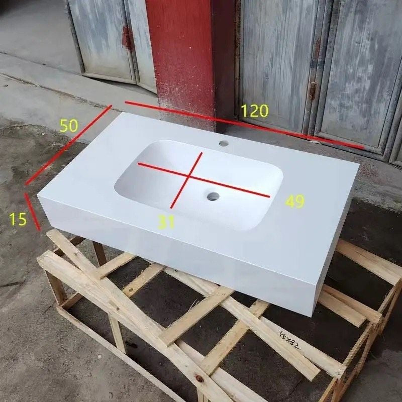 QW- Set Sinki Bilik Mandi Mesin Basuh Kabinet Penyimpanan daripada Kayu Tulen