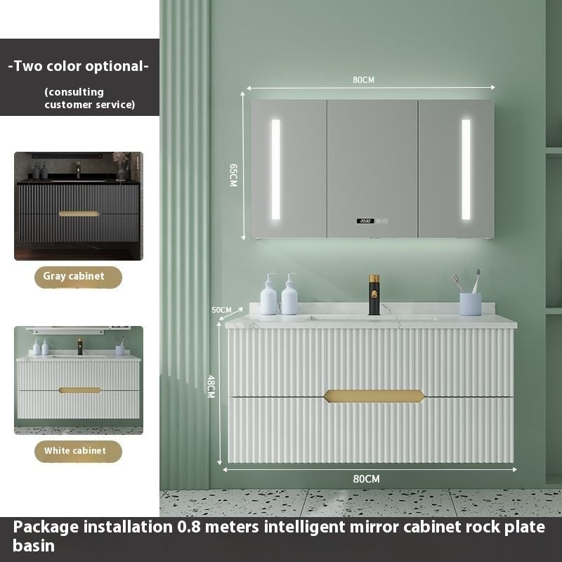 QW- Smart Bathroom, Mirror Bathroom Storage Cabinet, Basin Set