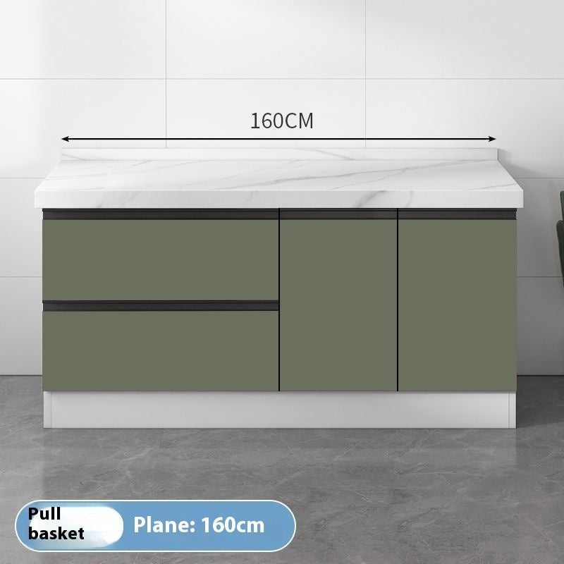 QW- Kabinet simpanan dapur, meja kerja dengan sinki