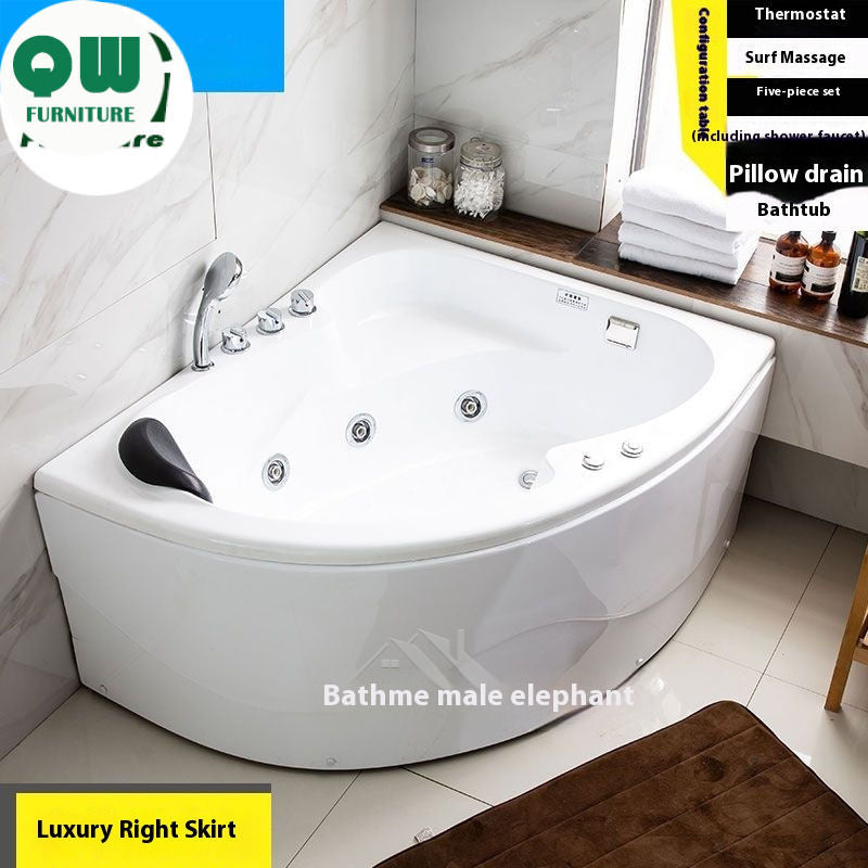 QW- Fan-Shaped Wave-Shaped Bathtub, Bathroom Accessories, Bathtub