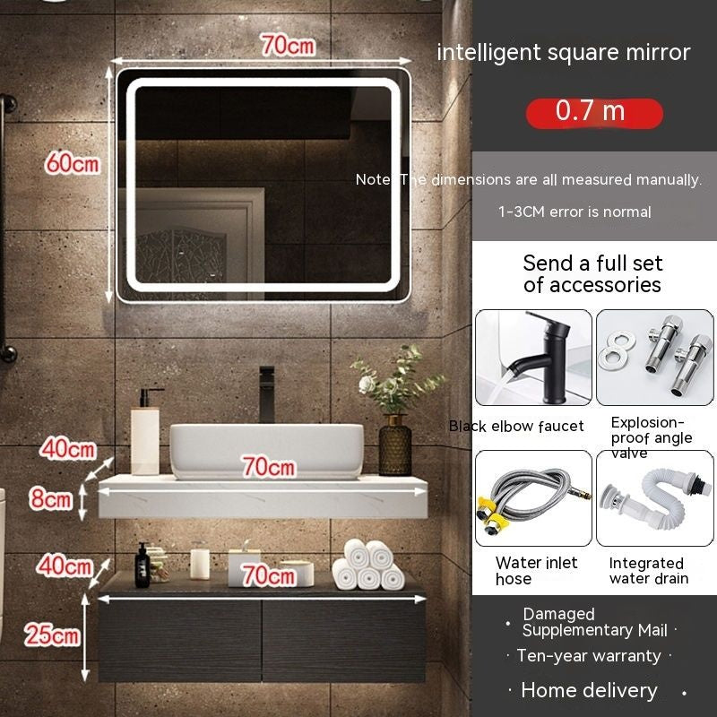 Set Singki QW- Kabinet Penyimpanan Bilik Mandi Cermin Pintar 