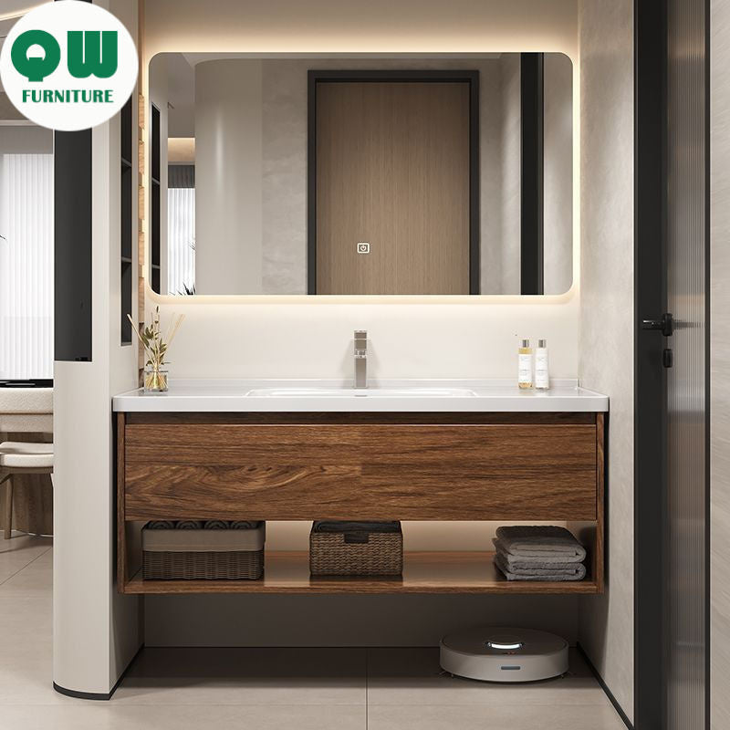 Kabinet kayu QW- Hua To Cermin pintar di bilik mandi Set sinki bilik mandi 