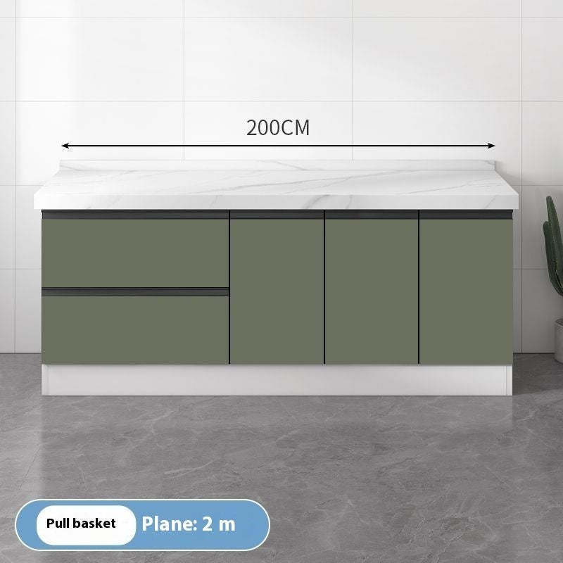QW- Kabinet simpanan dapur, meja kerja dengan sinki
