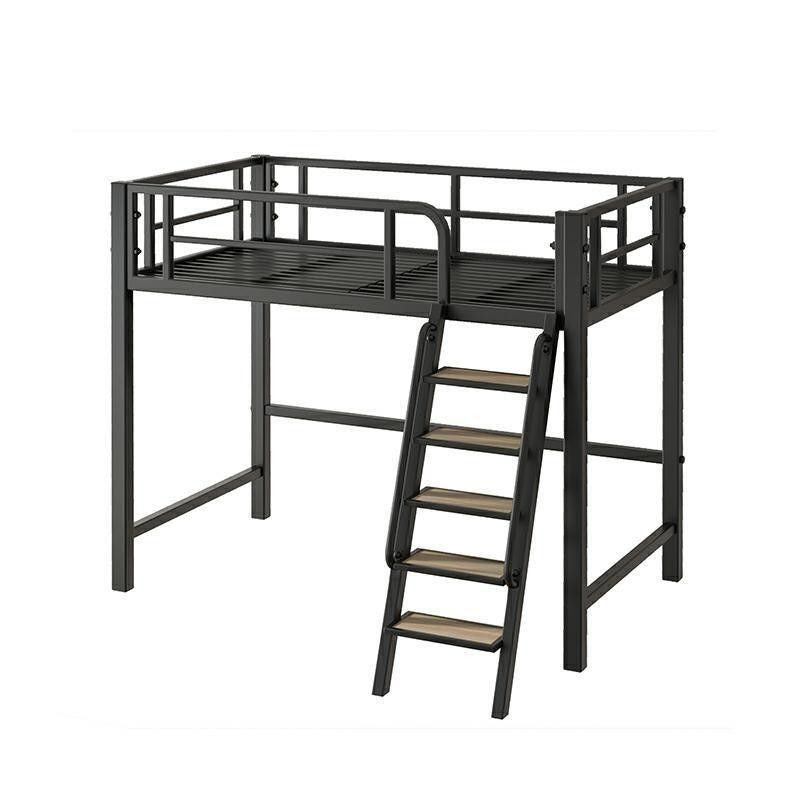 Modern Simple Small Bedroom Suspended Attic Upper and Lower Beds Iron Overhead Art Bunk Bed