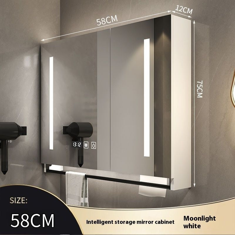 QW- Made of Real Wood Smart Mirror in the Bathroom Storage Cabinet