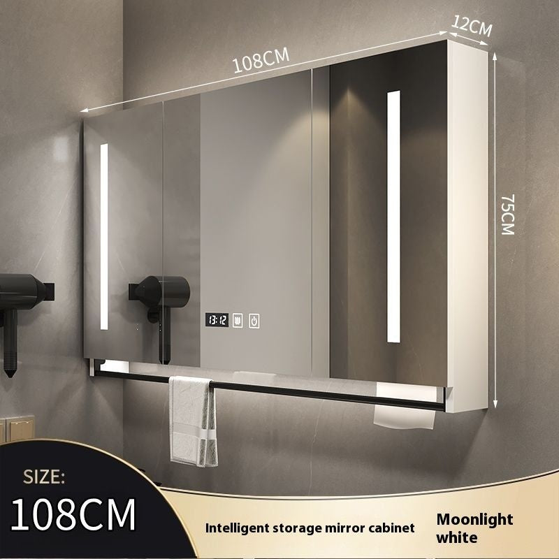QW- Made of Real Wood Smart Mirror in the Bathroom Storage Cabinet