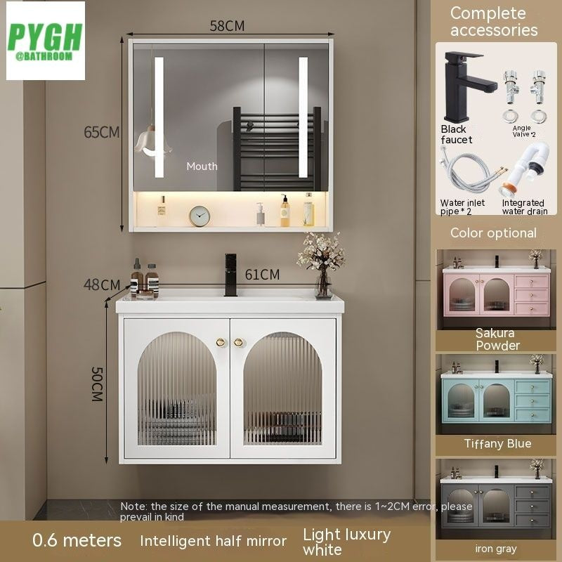 QW- Smart Mirror Real Wood Storage Bathroom Wash Cabinet