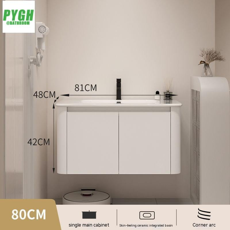 QW- Basin space aluminum integrated basin cabinet, bathroom mirror, storage cabinet