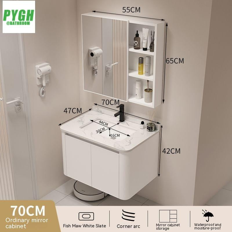 QW- Basin space aluminum integrated basin cabinet, bathroom mirror, storage cabinet