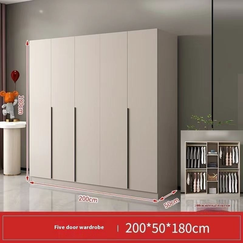 Italian Style Home Bedroom Wardrobe Cream Wind Simple Main Small Elegant Storage Cabinet Light