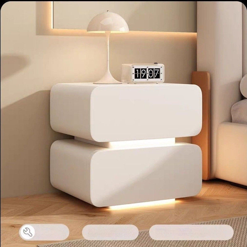 Table, Simple Modern Solid Wood Headboard Household Bed Storage Cabinet, Small Bedside Cabinet for Bedroom