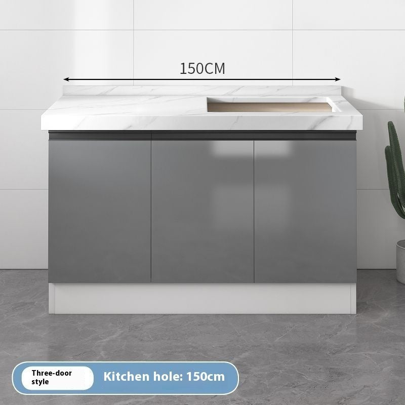 QW- Aluminum Alloy Kitchen Storage Cabinet with Free Sink