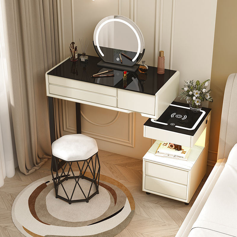 Smart Solid Wood Dressing Table Wireless Charging Bedroom Makeup Single Cabinet Modern Simple