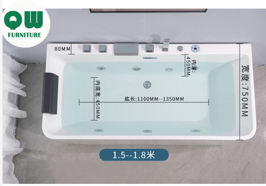 QW- Japanese Style Home, for Adults, Small Acrylic Bathtub