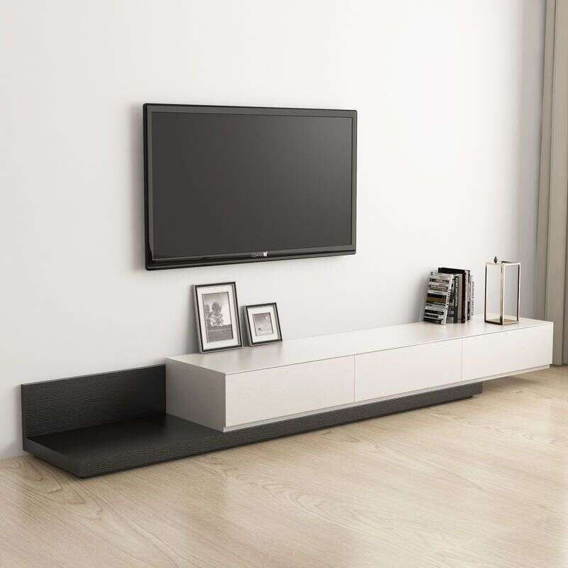 and Coffee Table Set, Expandable TV Stand, Modern Minimalist Floor Cabinet