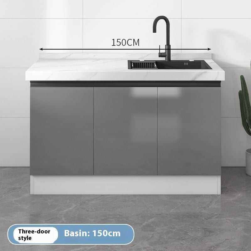QW- Aluminum Alloy Kitchen Storage Cabinet with Free Sink