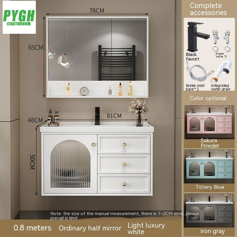 QW- Smart Mirror Real Wood Storage Bathroom Wash Cabinet