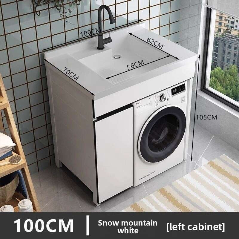 Set sinki bilik mandi aluminium QW- Kabinet simpanan bilik mandi 