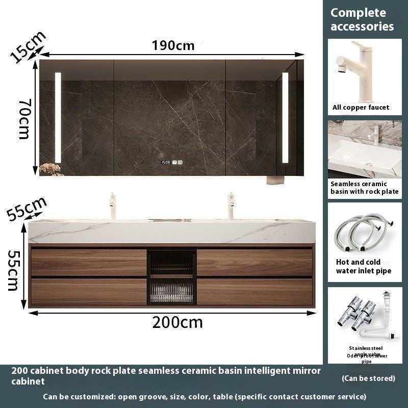 QW- Custom-madeBathroom CounterBathroom Storage CabinetSmart Mirror CabinetBathroom Basin
