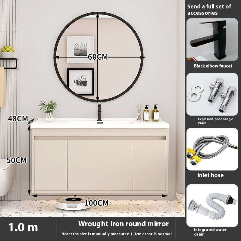 QW- Kabinet Penyimpanan Singki Cermin Pintar di Bilik Mandi 