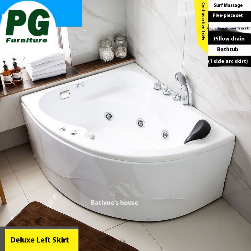 QW- Fan-Shaped Wave-Shaped Bathtub, Bathroom Accessories, Bathtub