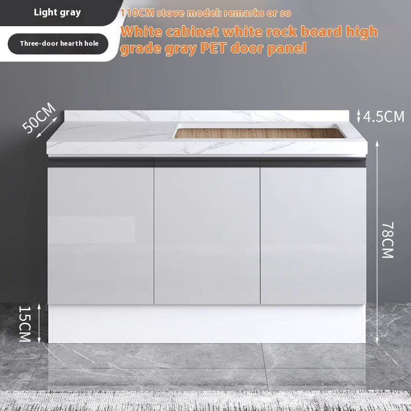 QW- Aluminum Alloy Kitchen Storage Cabinet with Free Sink