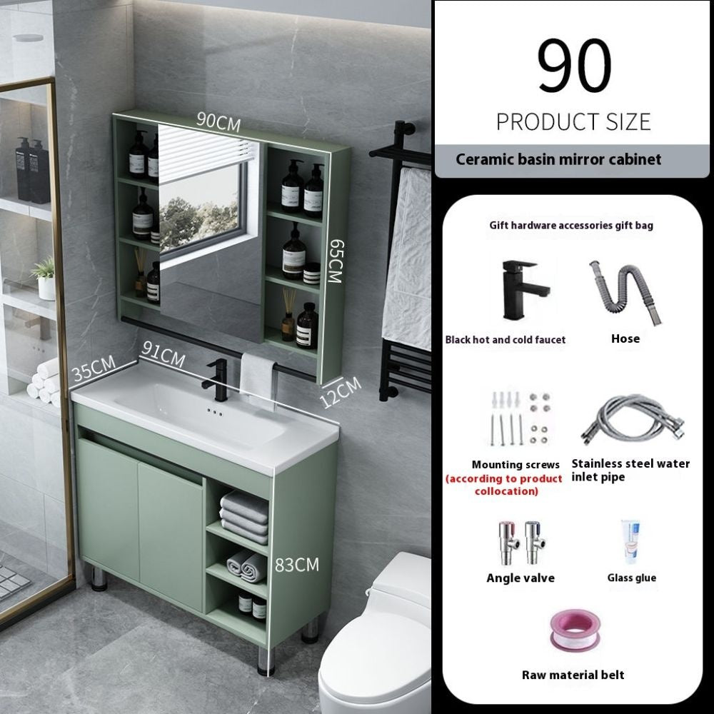QW- Kabinet simpanan paling sempit Cermin pintar di bilik mandi Set sinki bilik mandi 