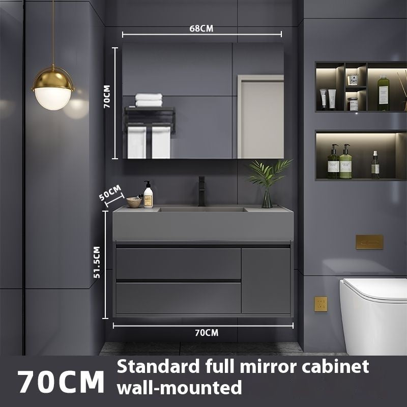 QW- Smart Mirror Real Wood Storage Bathroom Wash Cabinet