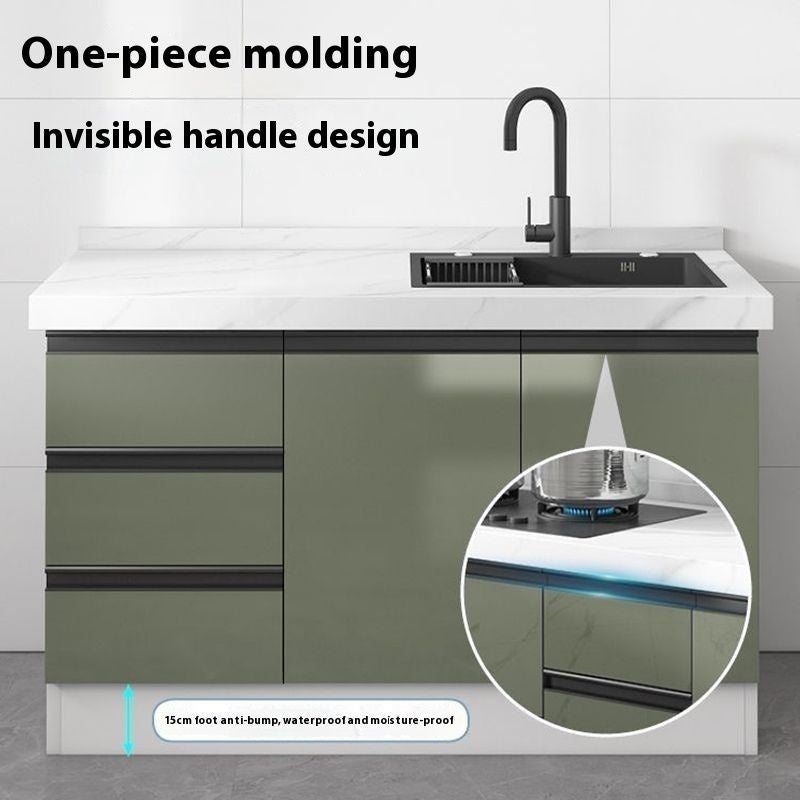 QW- Kabinet simpanan dapur, meja kerja dengan sinki