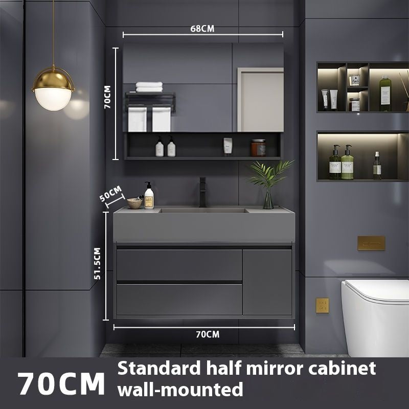 QW- Smart Mirror Real Wood Storage Bathroom Wash Cabinet
