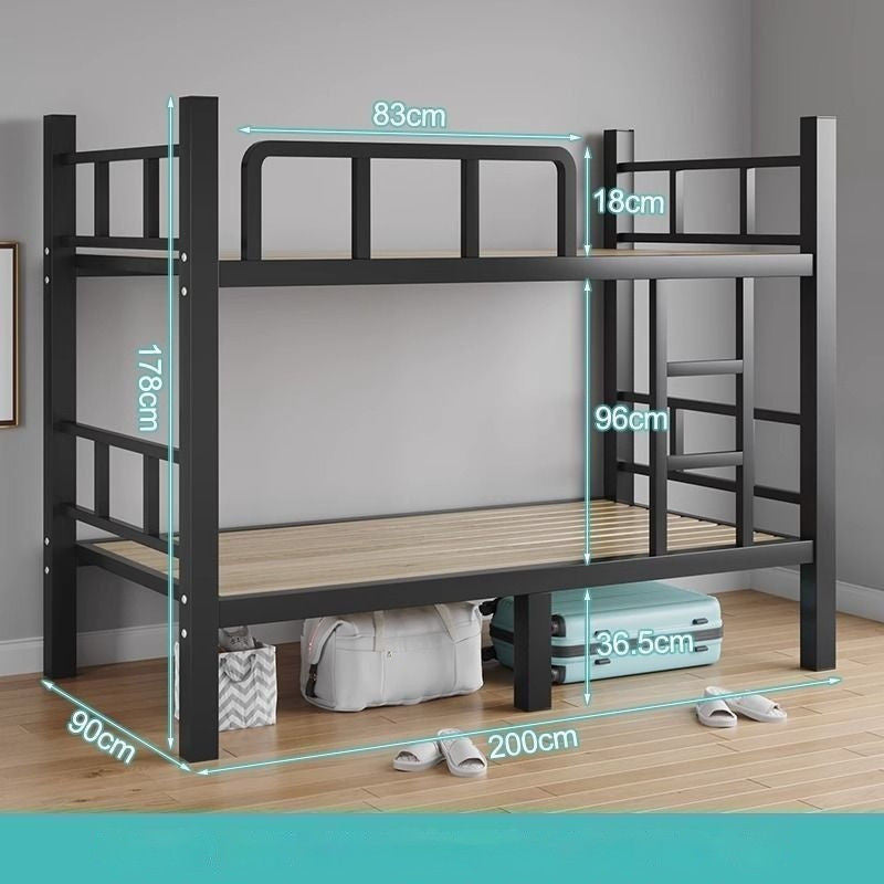 Two-story upper and lower beds, frame steel two-story apartment single bed, double bed