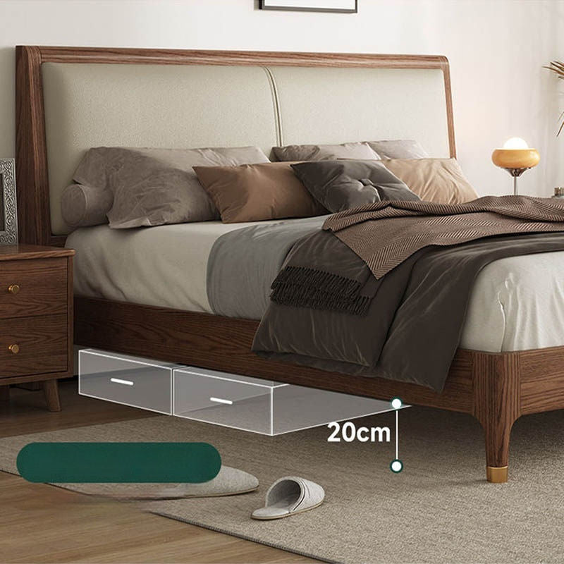 White Solid Wood 1.5 Modern Simple Soft Pack Nordic Home 1.8 Meters Large Bedroom Single Bed