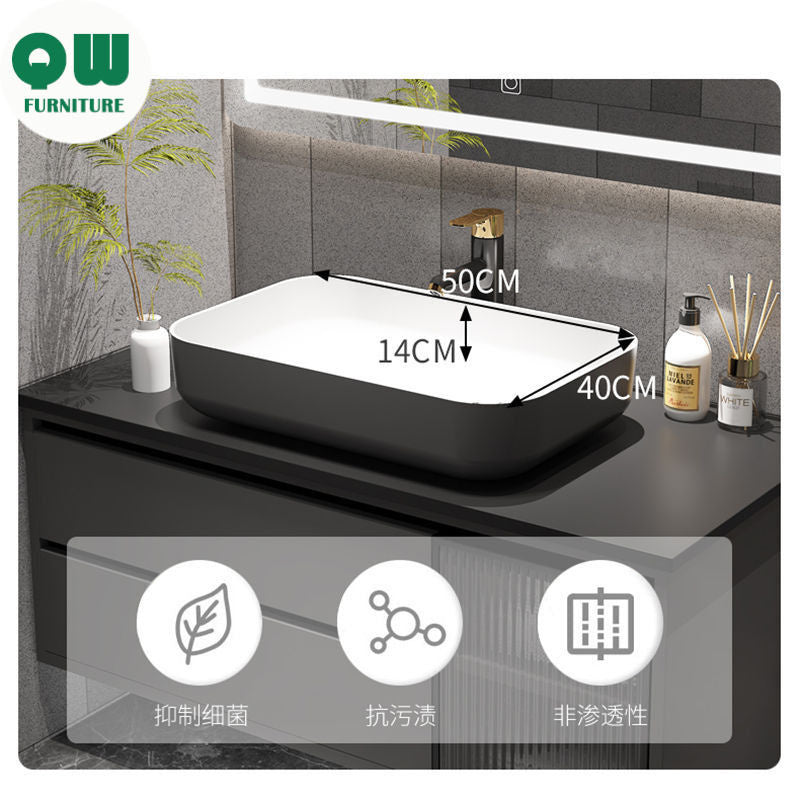 QW- Bathroom Set with Sink and Mirror, Smart Mirror Cabinet